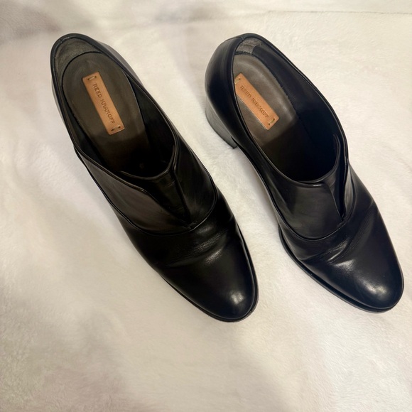 Reed Krakoff Black Leather Laceless Oxfords With Block Heel EUC - Picture 6 of 10